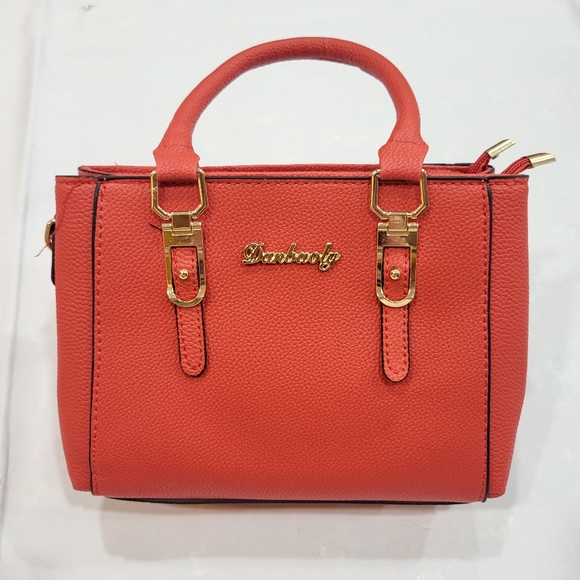 Danbaoly Red Handbag Purse with Shoulder Strap Colorful Maximalist - Picture 1 of 3